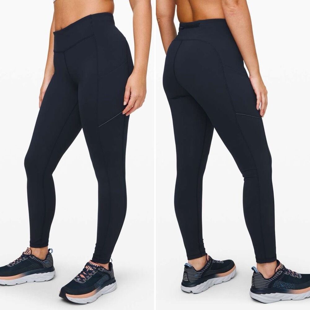 Lululemon Speed Up Tight 28" Brushed Full-On Luxtreme in True Navy Size 4